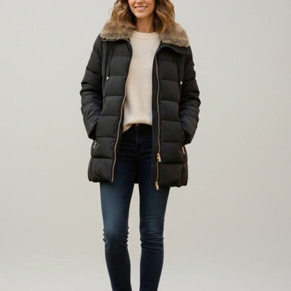 Michael Kors Jackets & Blazers - Michael Michael kors  Black Parka Puffer Coat Jacket Size Midium